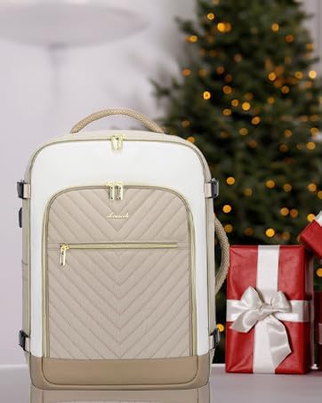 Large Travel Backpack for Women, TSA Carry on Backpack for Airplanes, 40L Personal Item Travel Bag for Women fits 17" Laptop,Waterproof Carry on Bag Airplane Approved with 3 Packing Cubes - Image 6